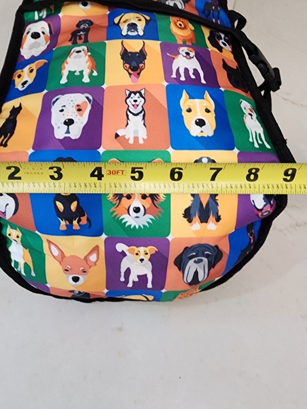 Pop Art Dog Breeds Insulated Lunch Bag Colorful Puppy Print Cooler Tote - Picture 10 of 15